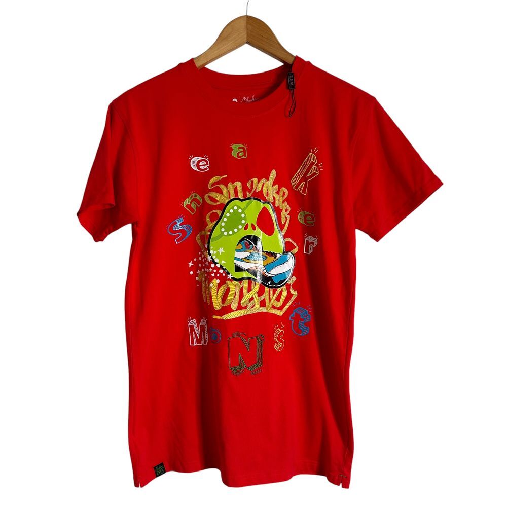 Bleecker & Mercer Sneaker Head Alien Monster Graphic Tee Red Shirt Men‎ Size S